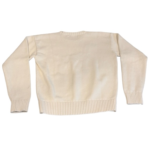 Lauren Ralph Lauren Dog Knit Sweater Women’s Petite Small PS Cream Intarsia - Picture 3 of 6
